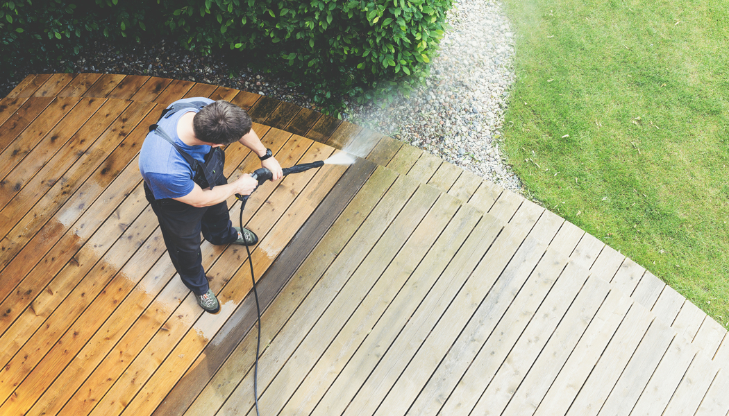 pressure washing porch